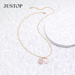 Manufacturer Custom High Quality Waterproof Jewelry Luxury Brass Smile Face Chain Pendant Necklace